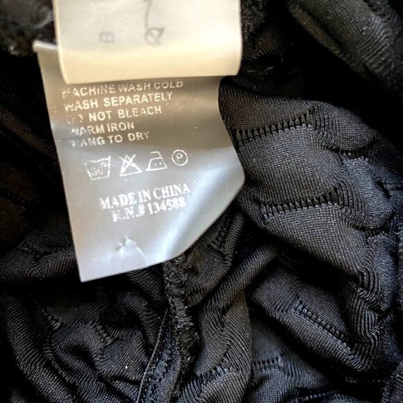 Shine By Adorn High Waisted Textured Scrunch Booty Lift Legging- Black Size S - Picture 8 of 8